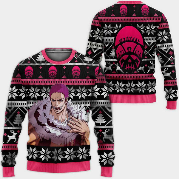 Divesart - Charlotte Katakuri Ugly Christmas villapaita ja huppari Custom One Piece Anime -joululahjat